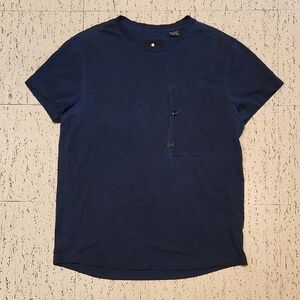 G-Star Raw Navy Blue Stalt Relaxed Fit R T Short Sleeve Big Pocket T-Shirt